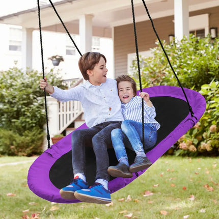 60 Inch Saucer Surf Outdoor Adjustable Swing Set-Purple - Purple - Swing & Playsets