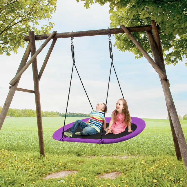 60 Inch Saucer Surf Outdoor Adjustable Swing Set-Purple - Purple - Swing & Playsets