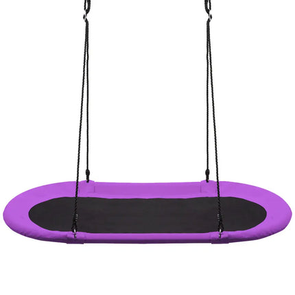 60 Inch Saucer Surf Outdoor Adjustable Swing Set-Purple - Purple - Swing & Playsets