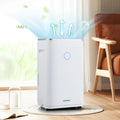 60-Pint Dehumidifier for Home and Basements 4000 Sq. Ft with 3-Color Digital Display-White - White - Dehumidifiers