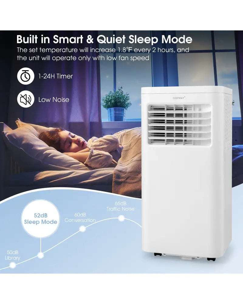 6000 BTU(SACC) Portable Air Conditioner Cools 250 Sq.Ft - White - Portable Air Conditioners