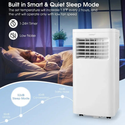 6000 BTU(SACC) Portable Air Conditioner Cools 250 Sq.Ft Costway