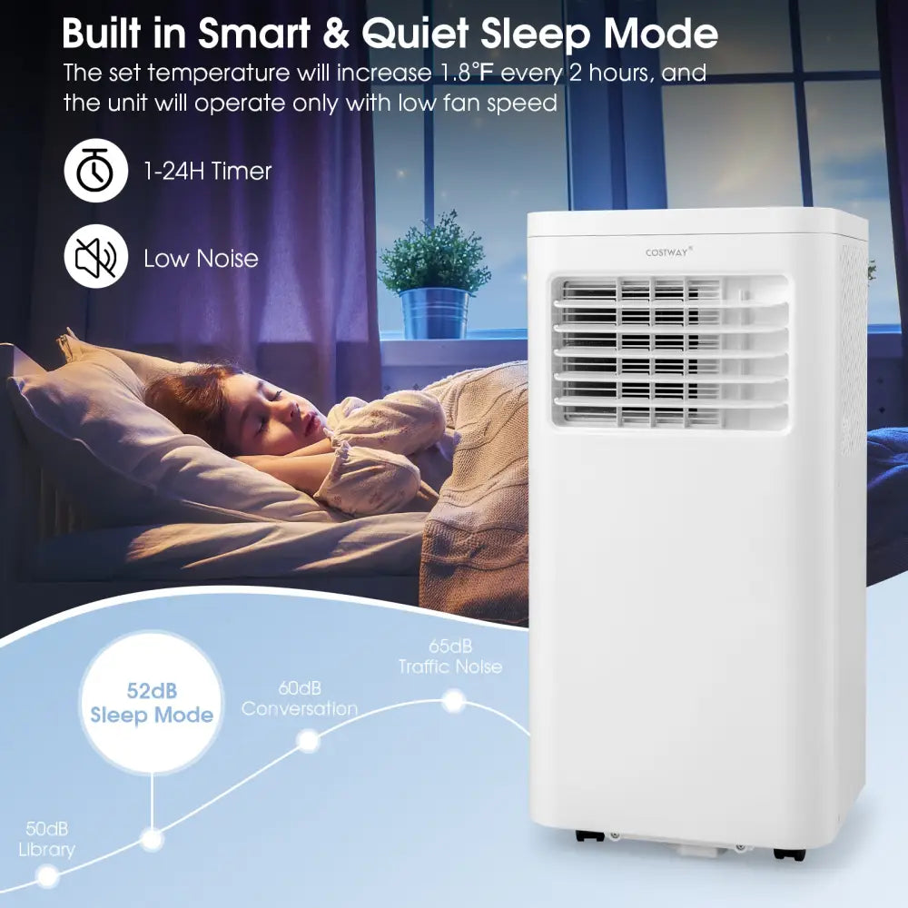6000 BTU(SACC) Portable Air Conditioner Cools 250 Sq.Ft - White - Portable Air Conditioners