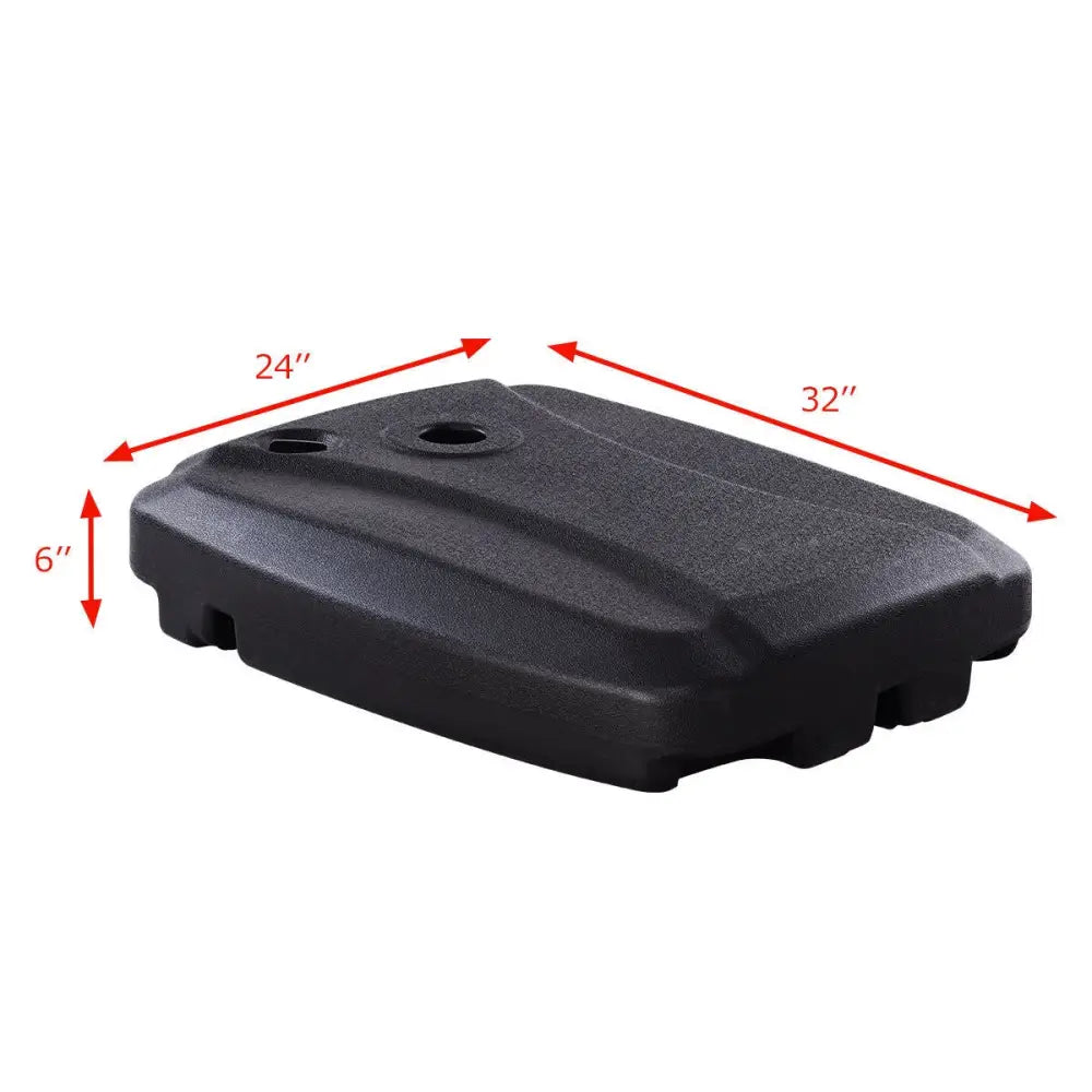 60L Plastic Weighted Fill Water Sand Wheel Patio Umbrella Base - Black - Outdoor Umbrella Bases