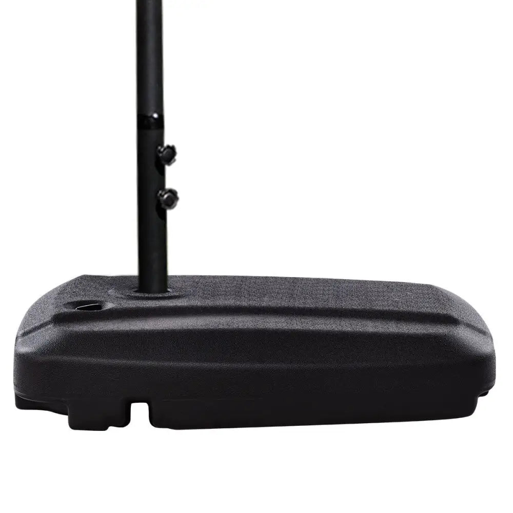60L Plastic Weighted Fill Water Sand Wheel Patio Umbrella Base - Black - Outdoor Umbrella Bases