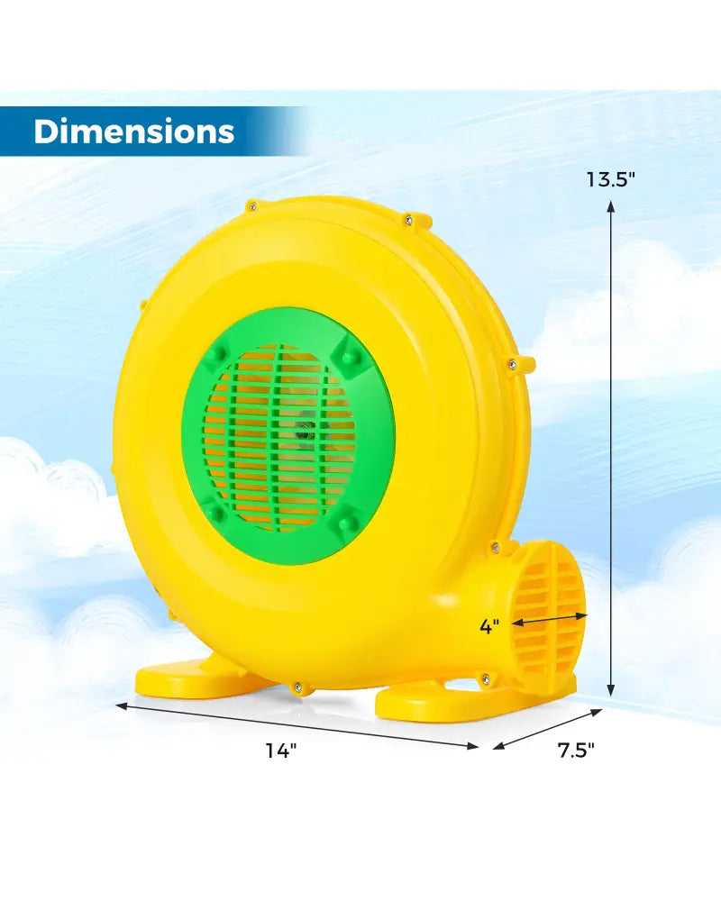 610W Bounce House Blower with Handle and Ground Stakes - Air Blowers