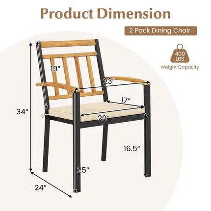 63 Inch Outdoor Dining Table & Set of 4 Patio Dining Chairs - Patio Dining Sets