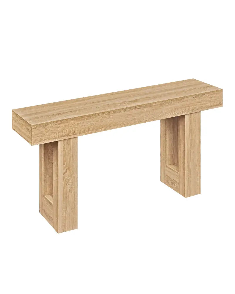 63 Inches Long Console Table Farmhouse Entryway Table with Storage-Natural - Natural - Console Tables