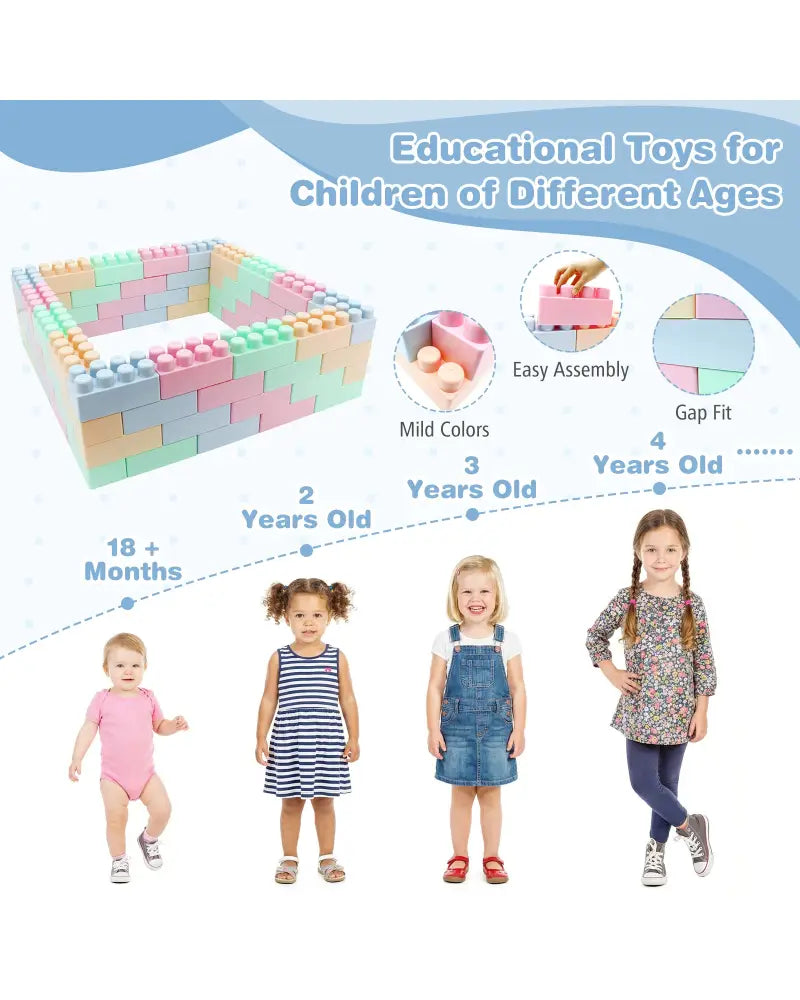 64 pcs Building Blocks for Toddlers Educational Toy - Learning Toys