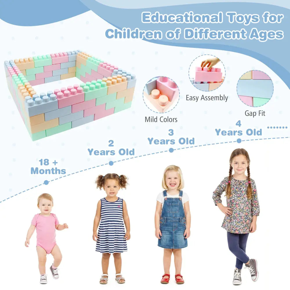 64 pcs Building Blocks for Toddlers Educational Toy - Learning Toys