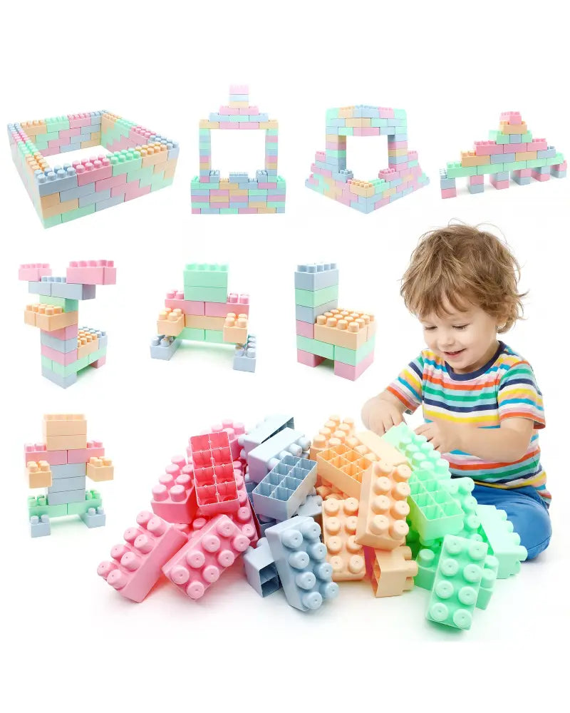 64 pcs Building Blocks for Toddlers Educational Toy - Learning Toys