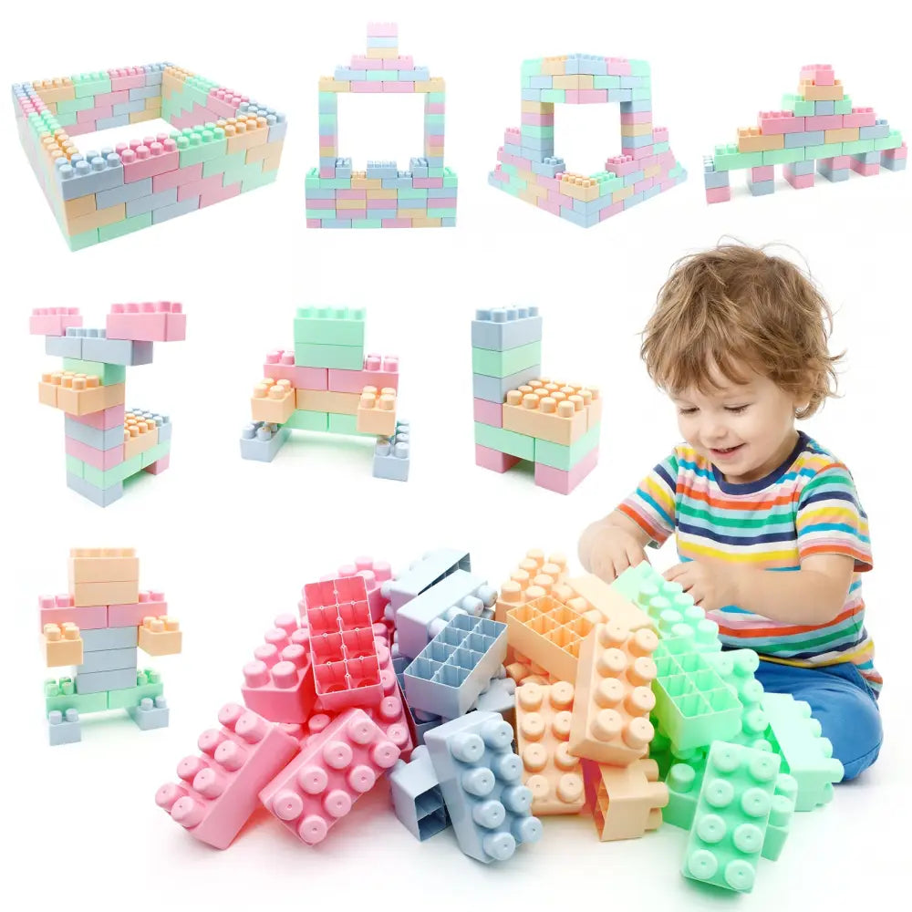 64 pcs Building Blocks for Toddlers Educational Toy - Learning Toys