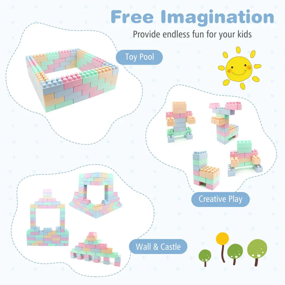 64 pcs Building Blocks for Toddlers Educational Toy - Learning Toys