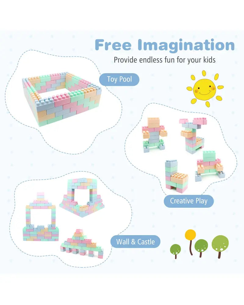 64 pcs Building Blocks for Toddlers Educational Toy - Learning Toys