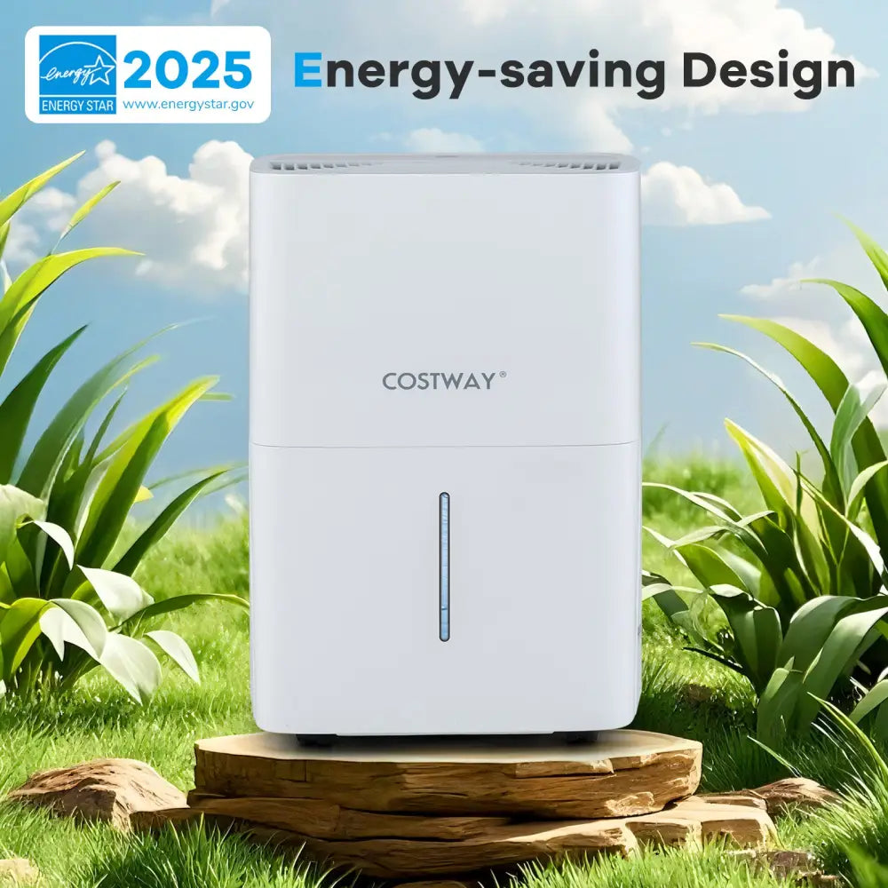 65 Pints Dehumidifier with 24H Timer and LED Display-White - White - Dehumidifiers