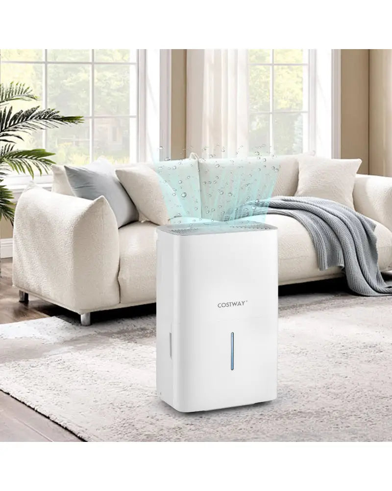 65 Pints Dehumidifier with 24H Timer and LED Display-White - White - Dehumidifiers