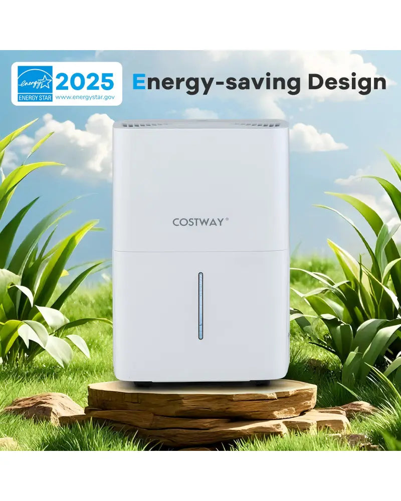 65 Pints Dehumidifier with 24H Timer and LED Display-White - White - Dehumidifiers