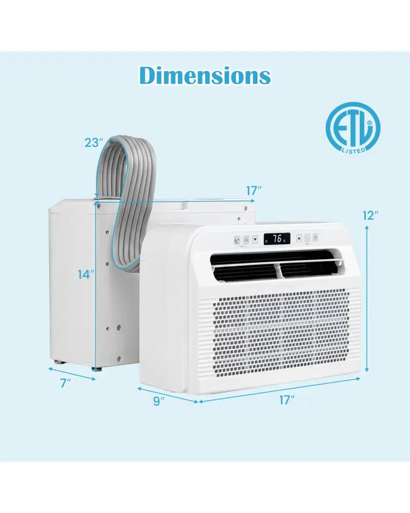 6500 BTU Window AC Unit with WiFi APP Voice Control 24H Timer and Quiet Operation-White - White - Mini Split Air