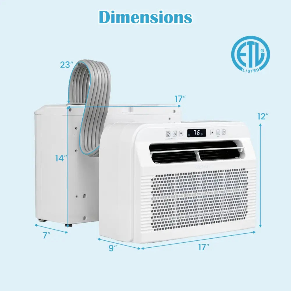 6500 BTU Window AC Unit with WiFi APP Voice Control 24H Timer and Quiet Operation-White - White - Mini Split Air