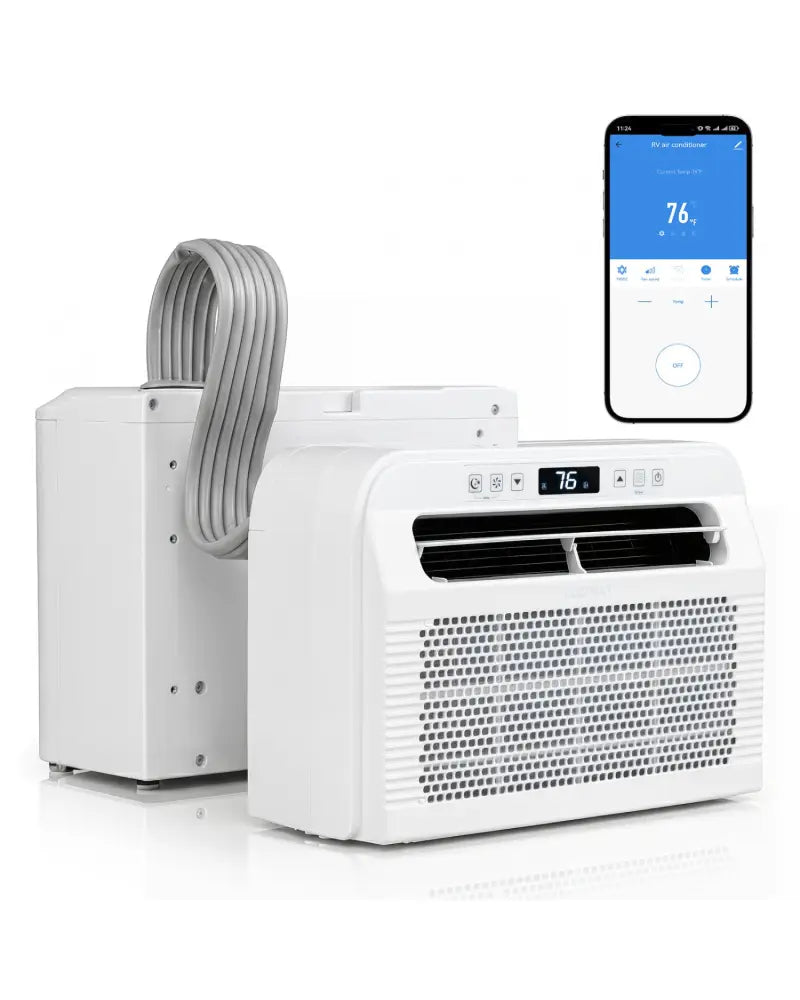 6500 BTU Window AC Unit with WiFi APP Voice Control 24H Timer and Quiet Operation-White - White - Mini Split Air