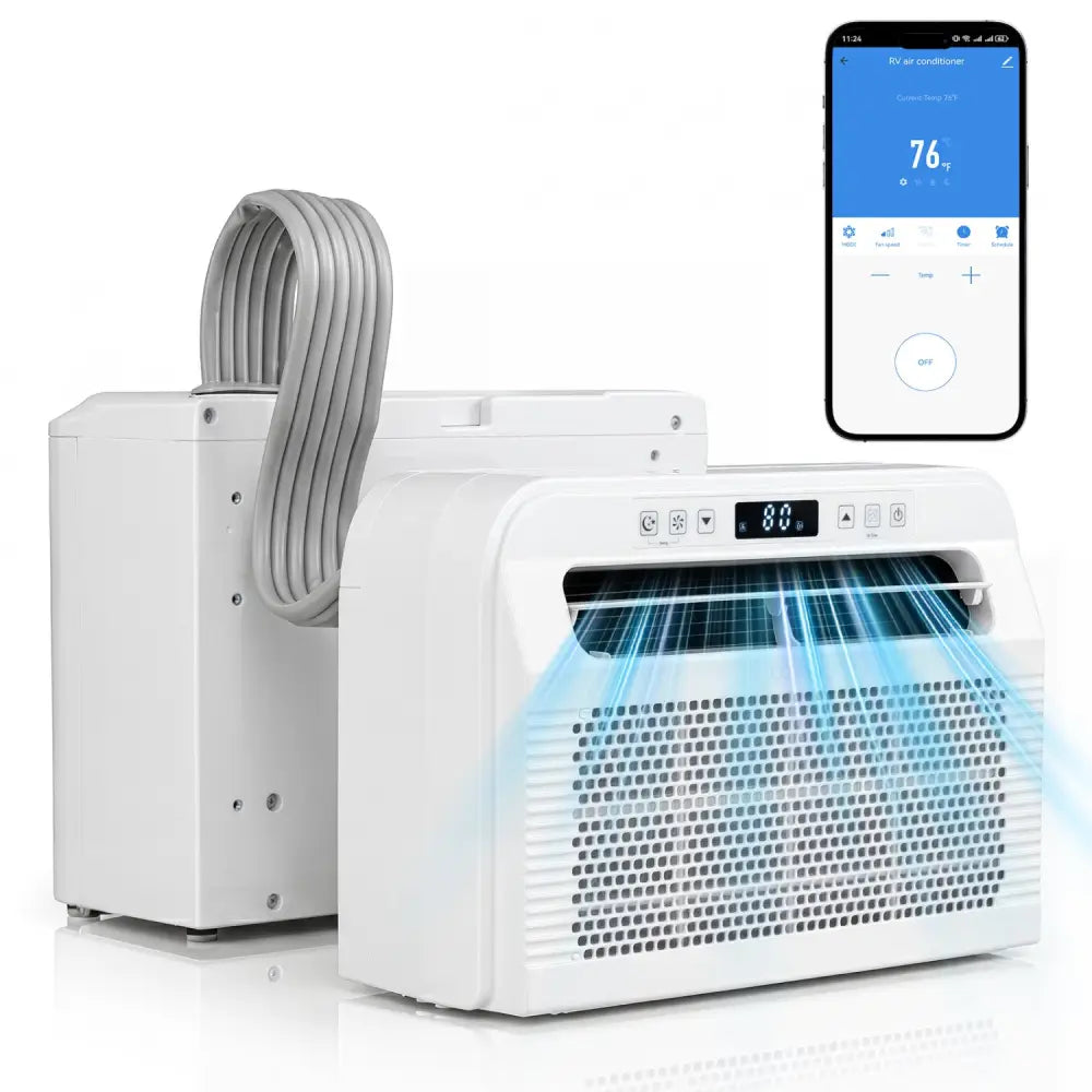 6500 BTU Window AC Unit with WiFi APP Voice Control 24H Timer and Quiet Operation-White - White - Mini Split Air