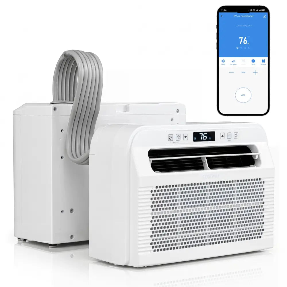 6500 BTU Window AC Unit with WiFi APP Voice Control 24H Timer and Quiet Operation-White - White - Mini Split Air