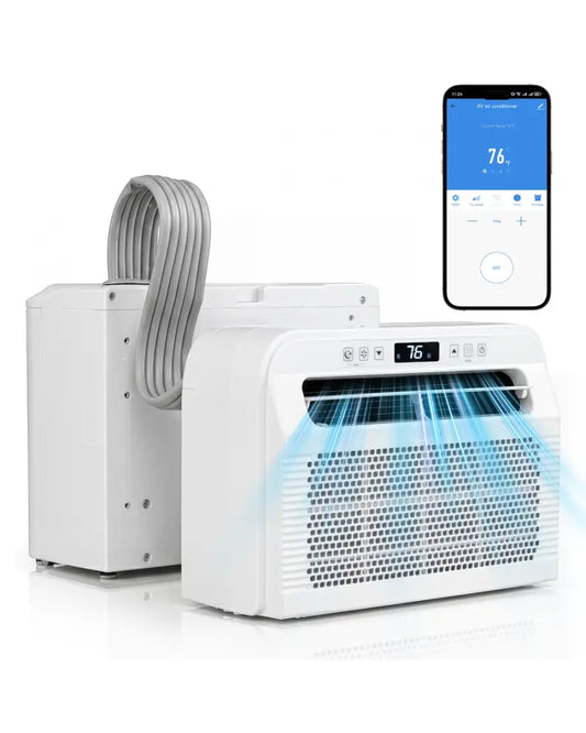 6500 BTU Window AC Unit with WiFi APP Voice Control 24H Timer and Quiet Operation-White - White - Mini Split Air
