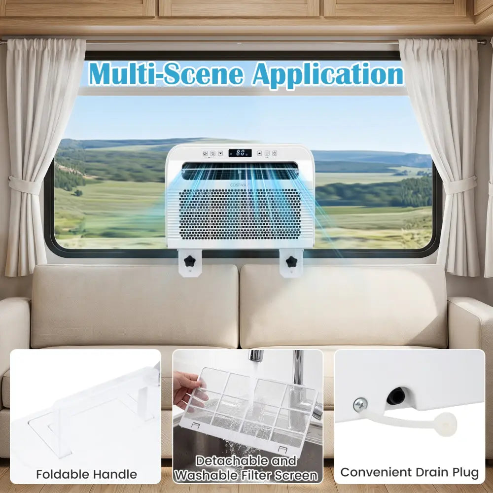 6500 BTU Window AC Unit with WiFi APP Voice Control 24H Timer and Quiet Operation-White - White - Mini Split Air