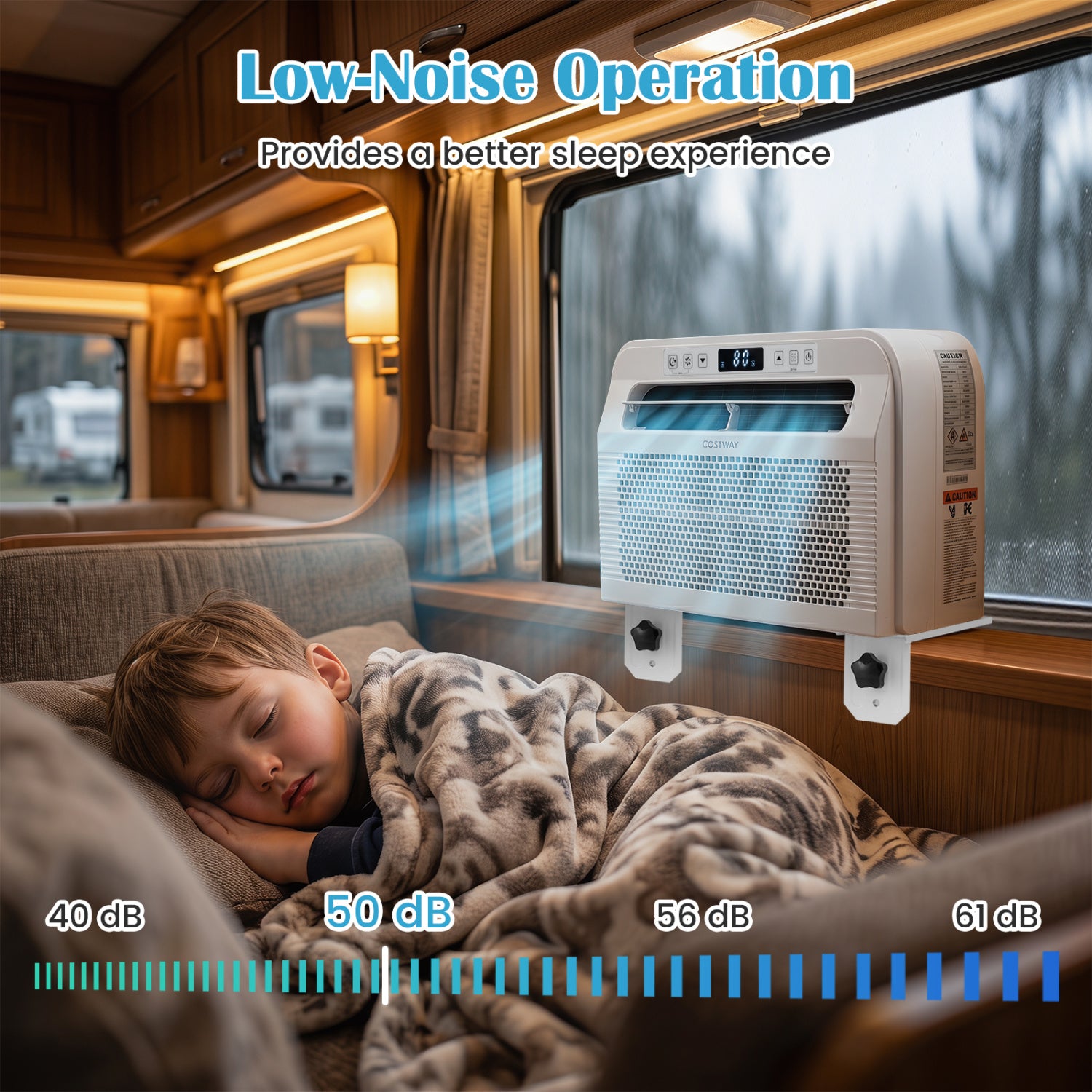 6500 BTU Window AC Unit with WiFi APP Voice Control 24H Timer and Quiet Operation-White