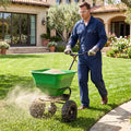 66 LBS Walk-Behind Broadcast Spreader with 13 Inch All-Terrain Tires-Green - Green - Lawn Care Tools