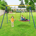 660 LBS Extra-Large A-Shaped Swing Stand with Anti-Slip Footpads (Without Seat)-Yellow - Yellow - Swing & Playsets