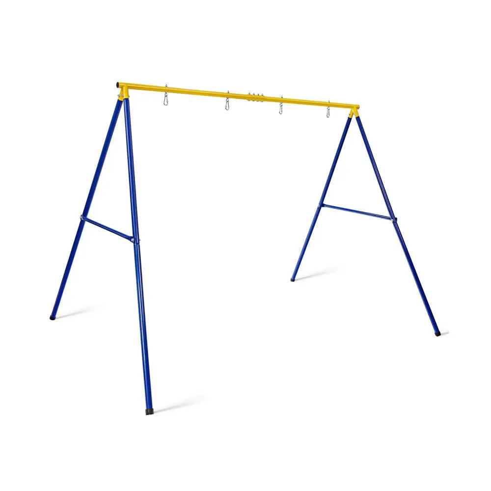 660 LBS Extra-Large A-Shaped Swing Stand with Anti-Slip Footpads (Without Seat)-Yellow - Yellow - Swing & Playsets