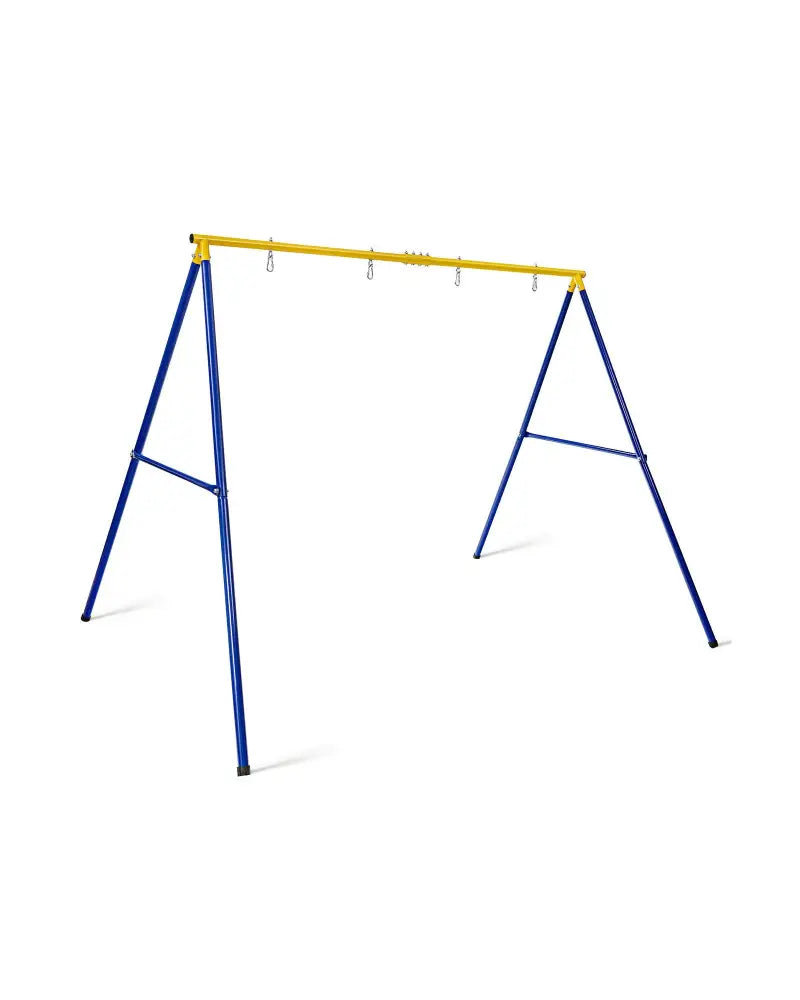 660 LBS Extra-Large A-Shaped Swing Stand with Anti-Slip Footpads (Without Seat)-Yellow - Yellow - Swing & Playsets