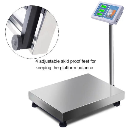 660 lbs Weight Computing Digital Floor Platform Scale - White - Kitchen Tools