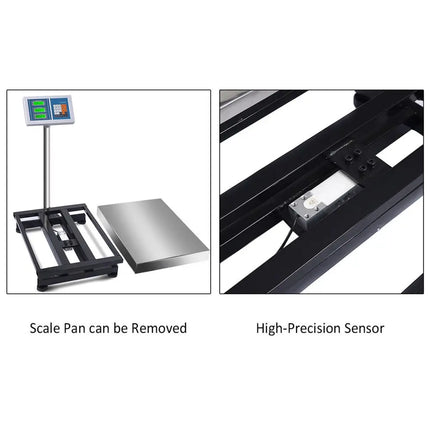 660 lbs Weight Computing Digital Floor Platform Scale - White - Kitchen Tools