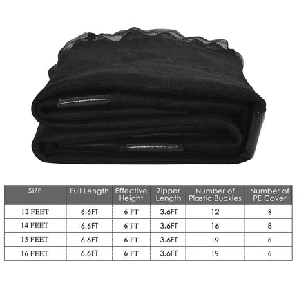 Trampoline Safety Replacement Protection Enclosure Net-15 ft