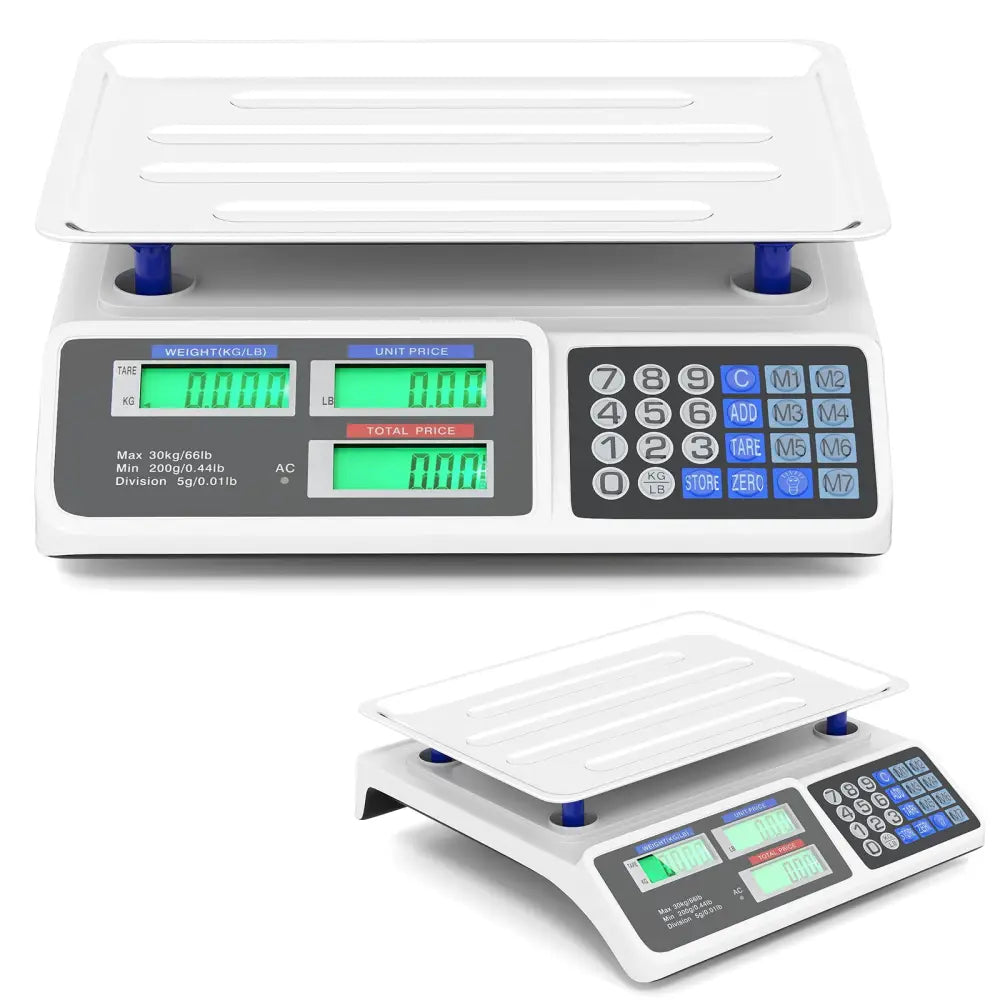 66lb Price Computing Scale Commercial Food Scale with Dual LCD Displays - Kitchen Tools
