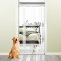 67.5’’ Extra Tall Pet Gate Heavy-Duty Metal Cat Gate with 30.5’’-41’’ Wide Opening-White - White - Pet Gate