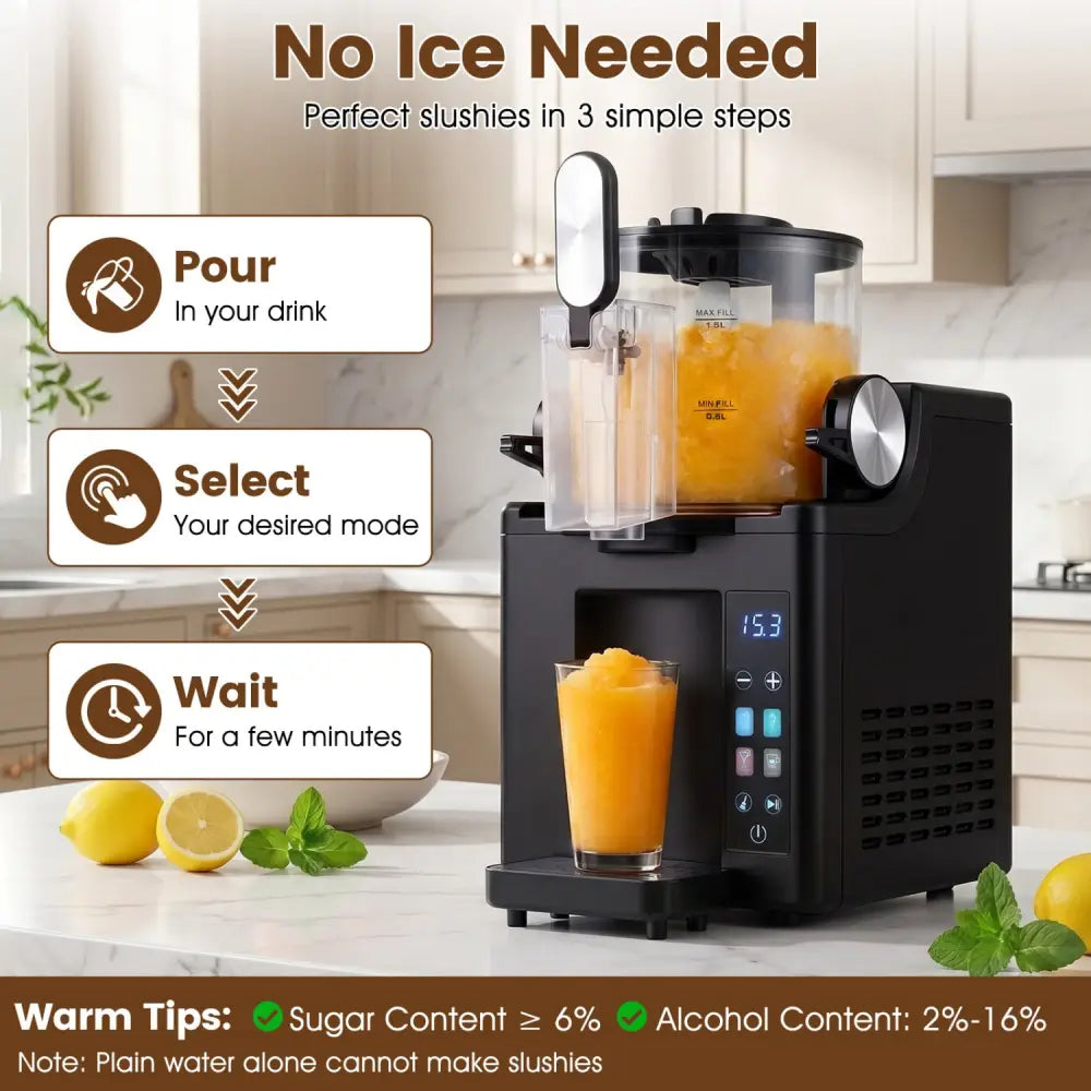 68 oz Frozen Drink Maker and Slushy Machine for Home-Black - Black - Ice Crushers & Shavers