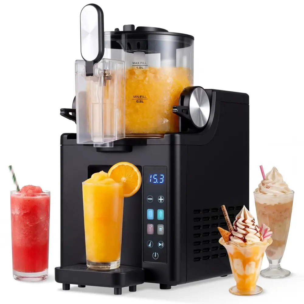 68 oz Frozen Drink Maker and Slushy Machine for Home-Black - Black - Ice Crushers & Shavers
