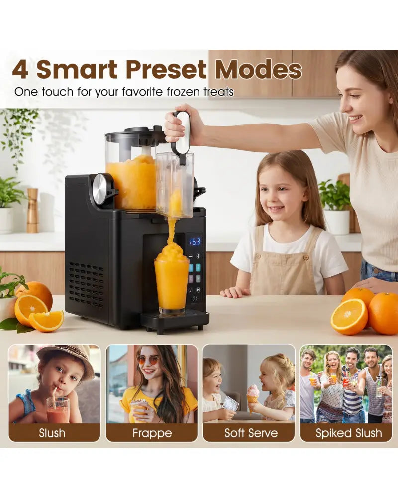 68 oz Frozen Drink Maker and Slushy Machine for Home-Black - Black - Slushie Machine