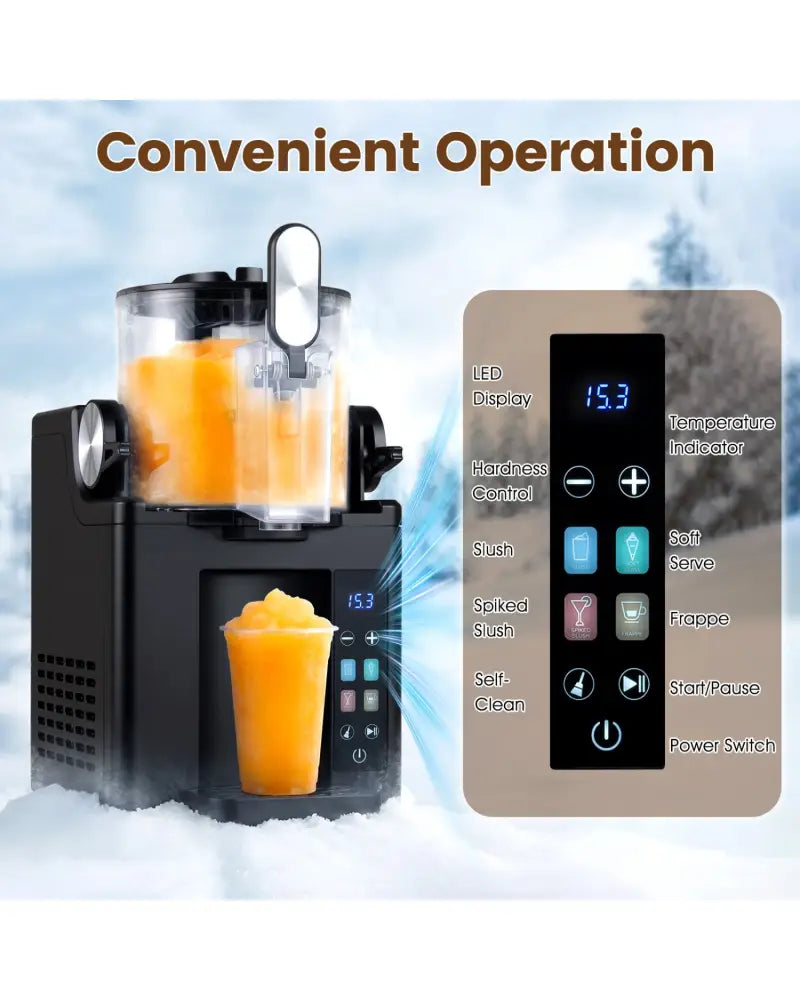 68 oz Frozen Drink Maker and Slushy Machine for Home-Black - Black - Slushie Machine