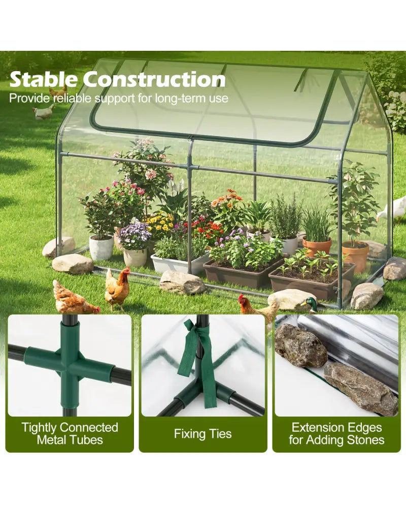 68 x 33 x 21 Inch Galvanized Raised Garden Bed with Cover-Silver - Silver - Raised Garden Beds