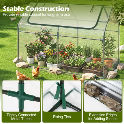 68 x 33 x 21 Inch Galvanized Raised Garden Bed with Cover-Silver - Silver - Raised Garden Beds