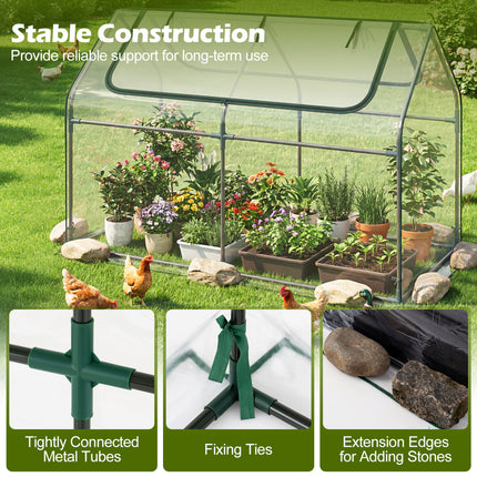 68 x 33 x 21 Inch Galvanized Raised Garden Bed with Cover-Black
