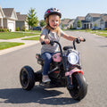 6V Kids Electric Motorcycle with LED Headlight and Music for Toddlers Aged 3-5-Pink