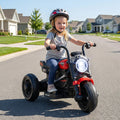 6V Kids Electric Motorcycle with LED Headlight and Music for Toddlers Aged 3-5-Red