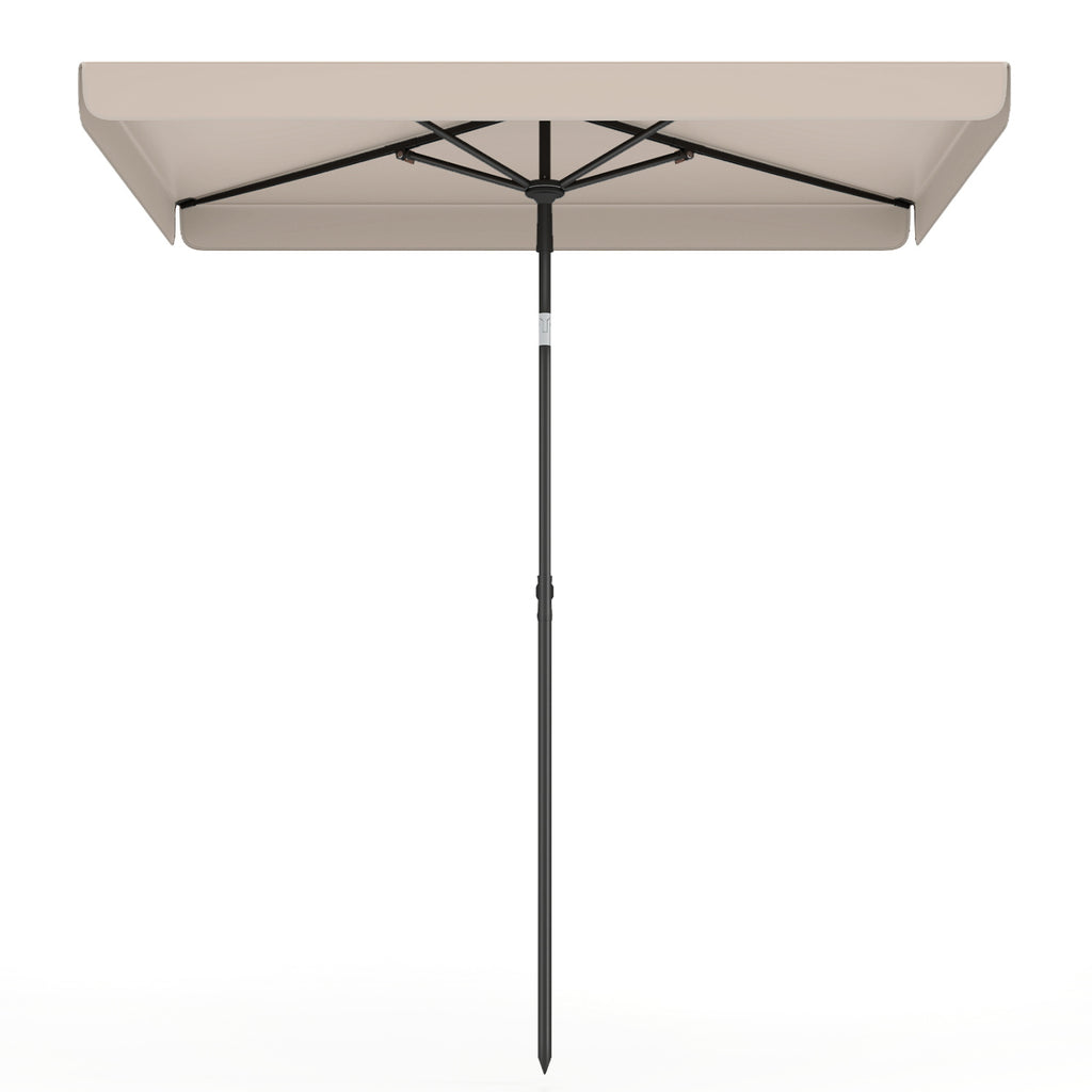 6.5 x 4.3 Feet Rectangular Outdoor Balcony Umbrella with Tilt Adjust Button-Beige