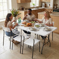 6 FT Plastic Fold-in-Half Camping Table-White