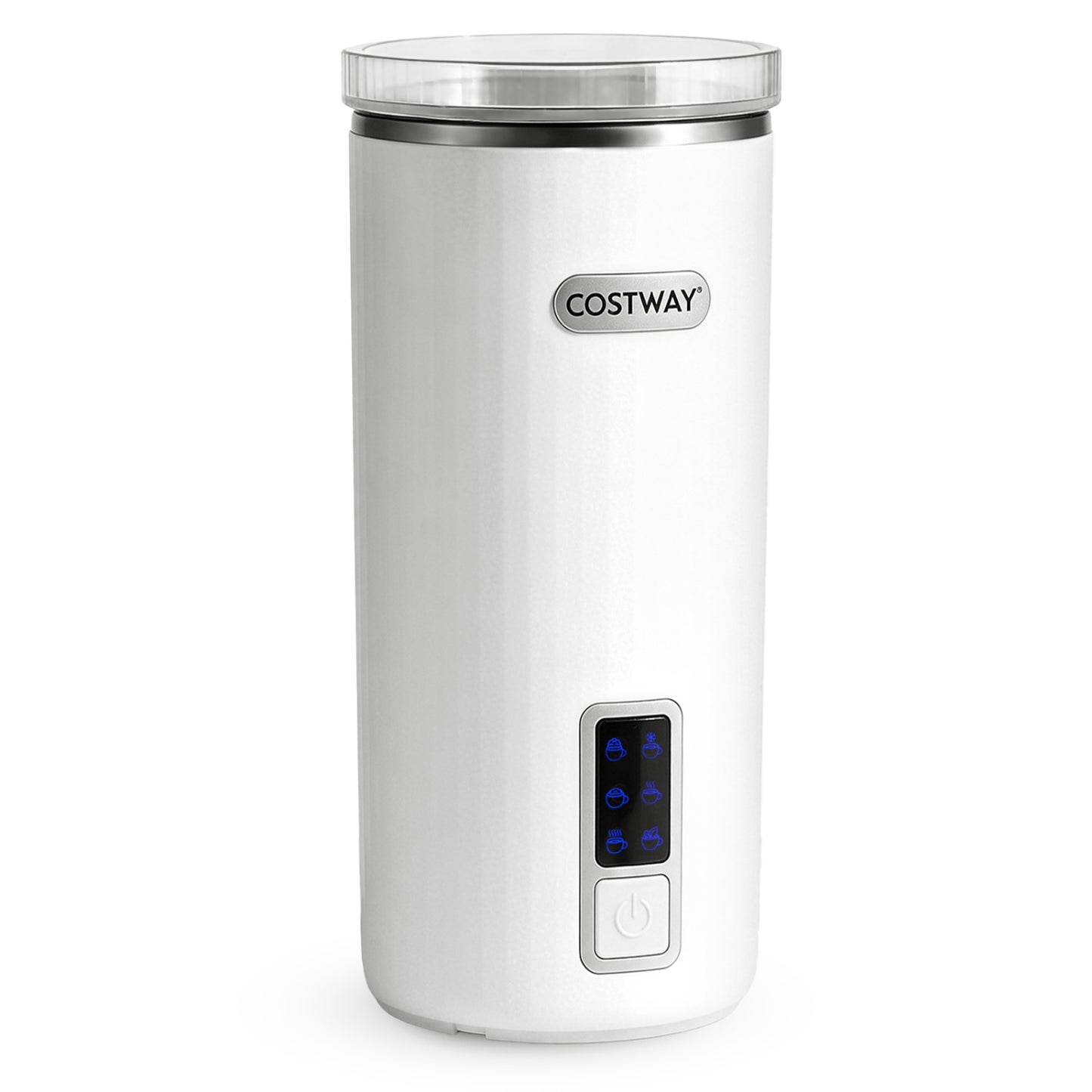 6-in-1 Electric Milk Steamer with Stainless Steel Interior-White